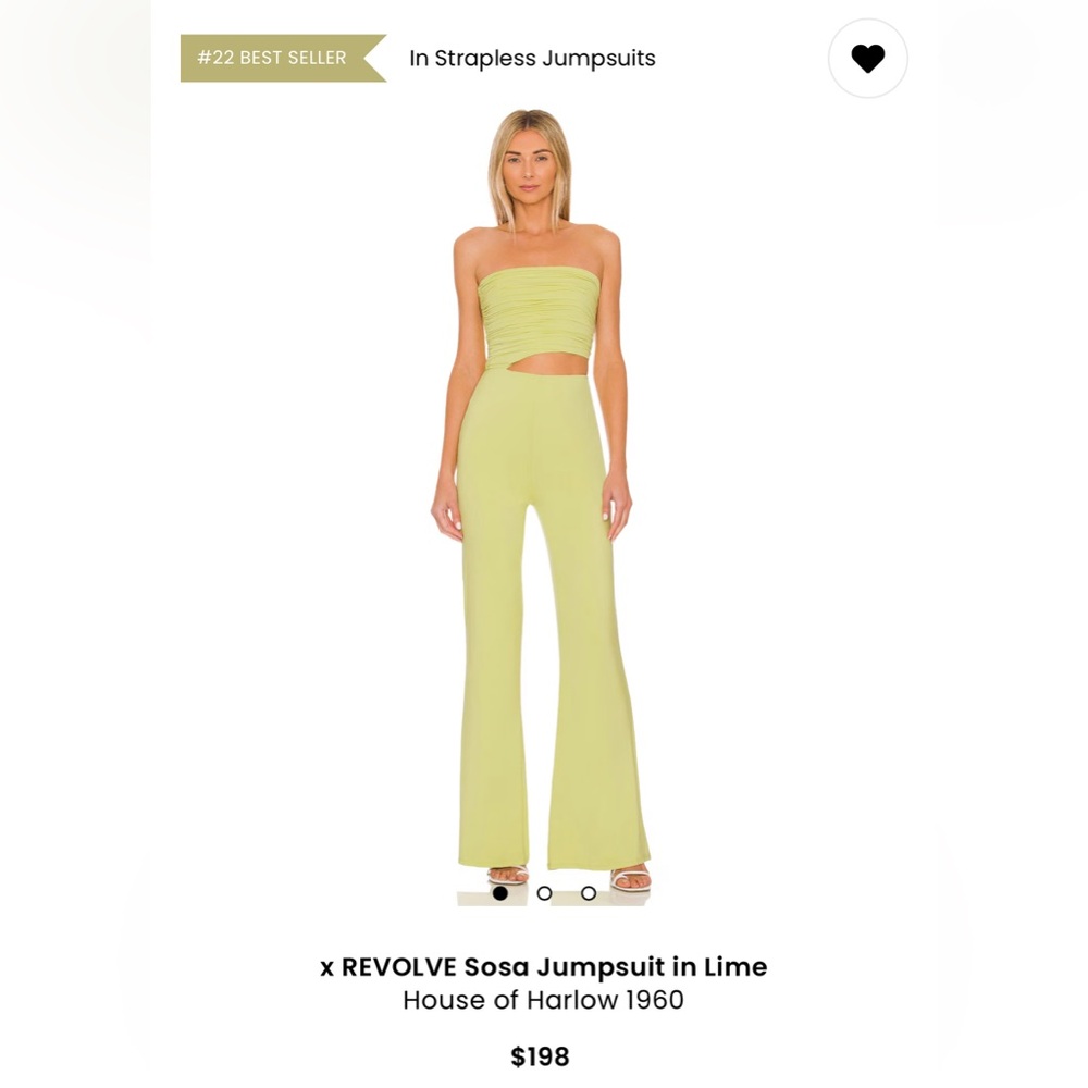 House of Harlow Sosa Jumpsuit in Lime